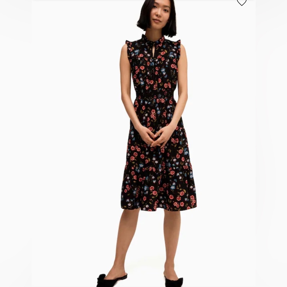 Kate Spade — Wild Ones Meadow Smocked Waist Dress — XXL